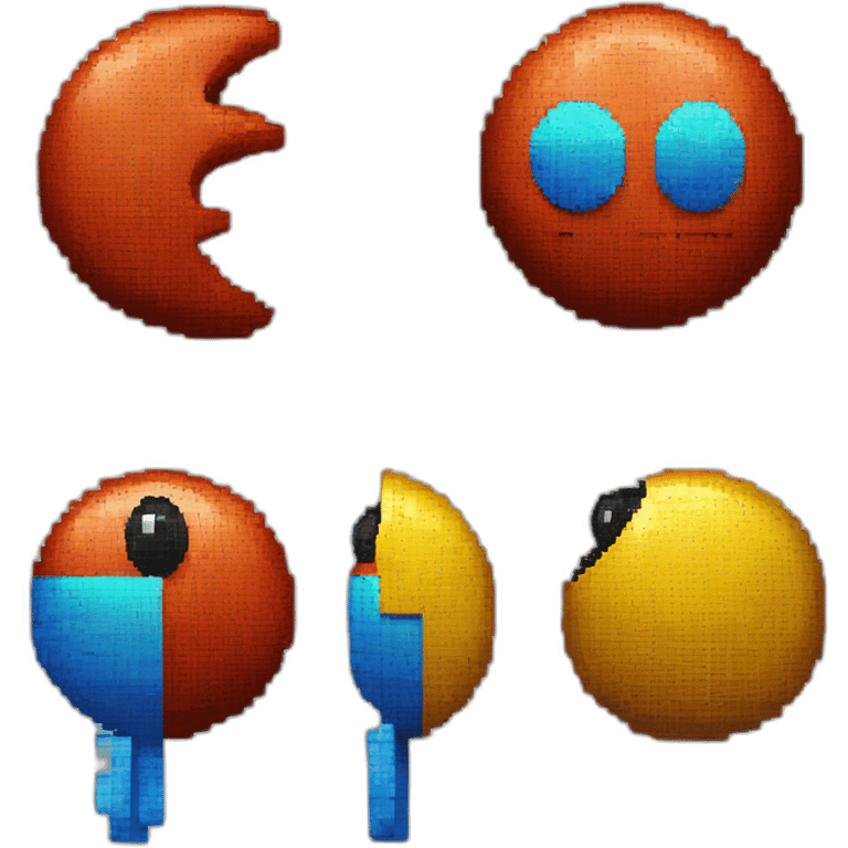 Retro Arcade PAC MAN pixel 2d emoji