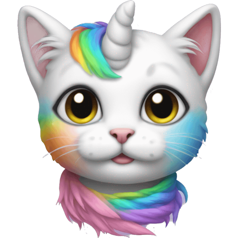 Rainbow kitten unicorn emoji