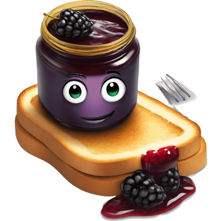 Blackberry jam on a piece of toast emoji