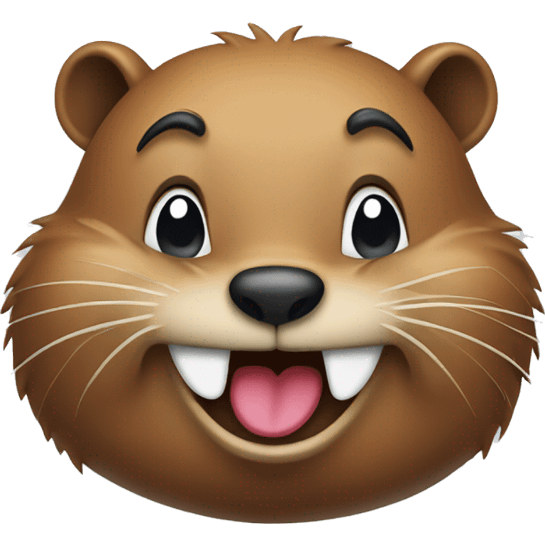 Beaver laughing with emoji tears emoji