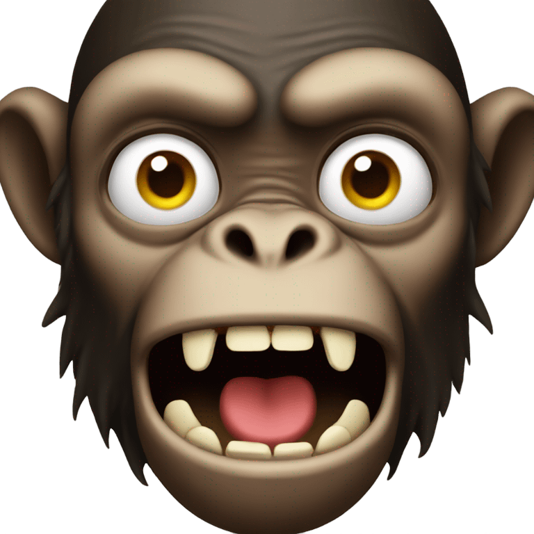 Monkey in terror emoji