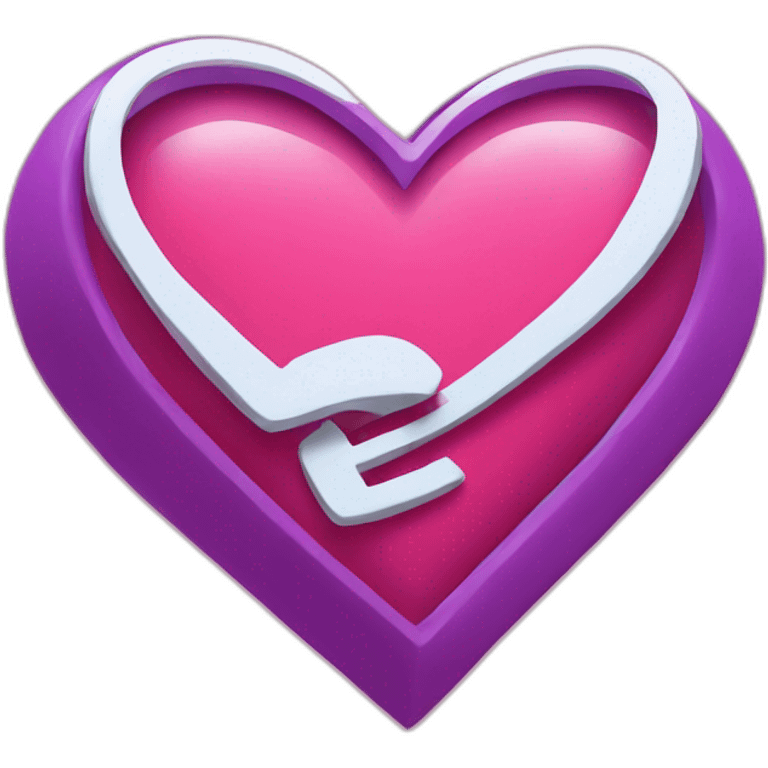 Heart with Letter E emoji