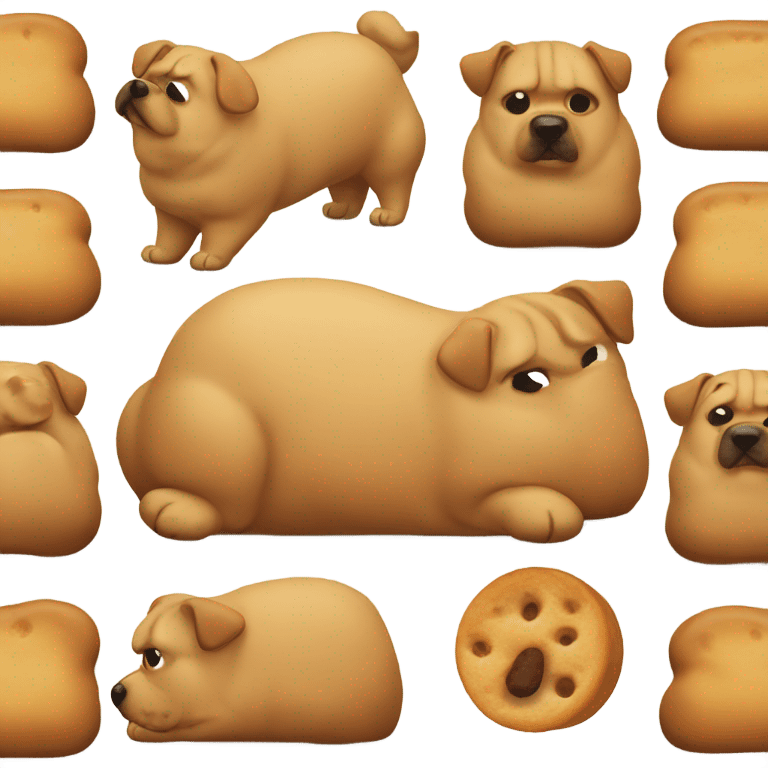 fat dog bread emoji