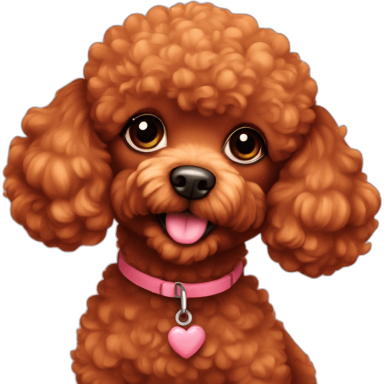 red toy poodle in love emoji