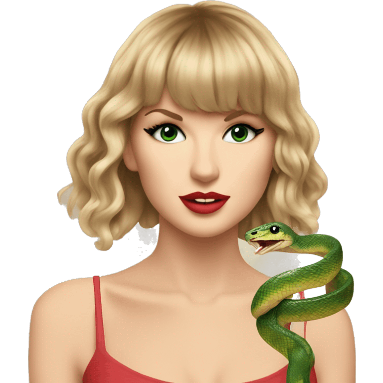 Taylor swift with a snake emoji