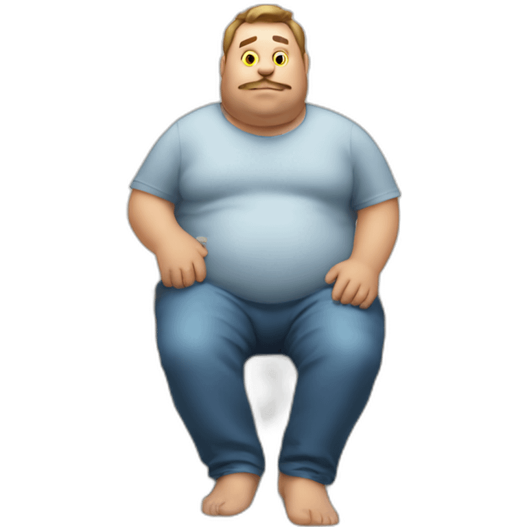 Fat guy on toilets emoji