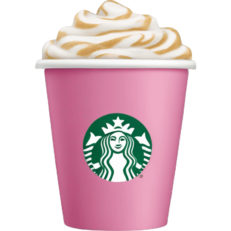 Starbucks cup pink emoji