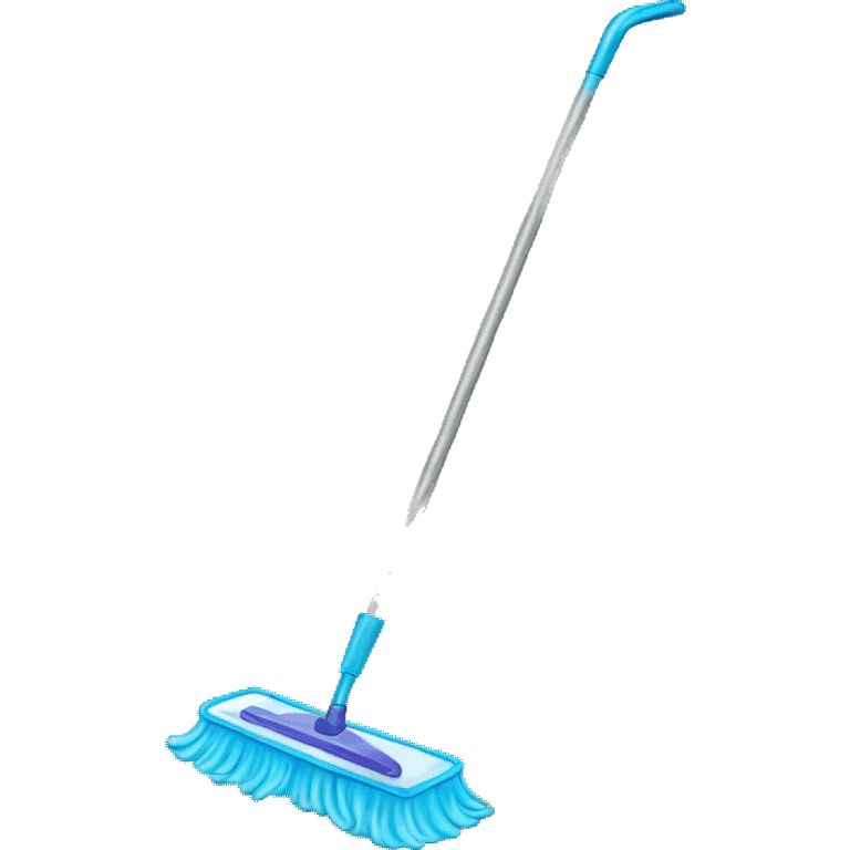 Isolated realistic full length swiffer wetjet mop emoji