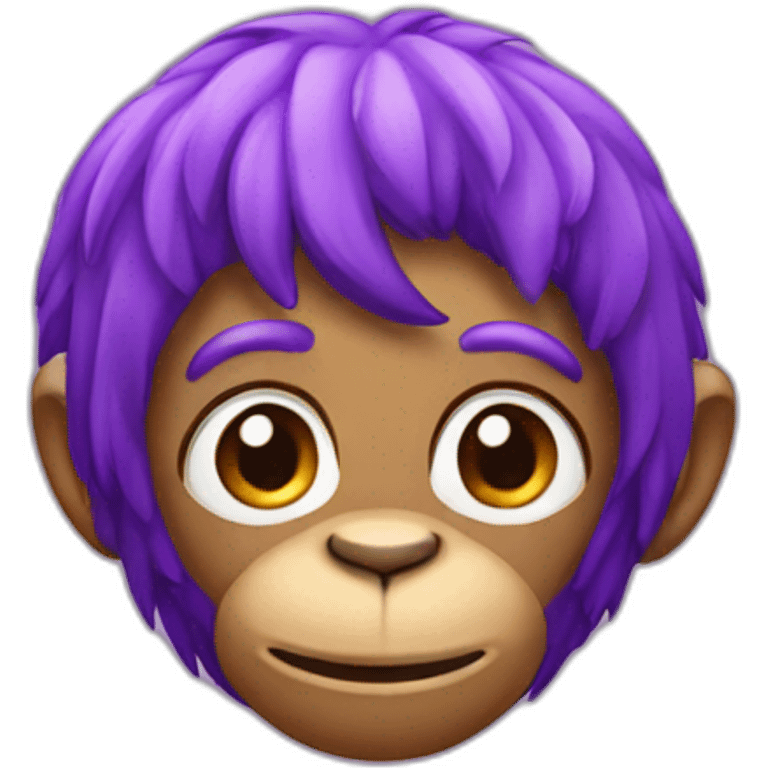 Monkey with purple hair emoji