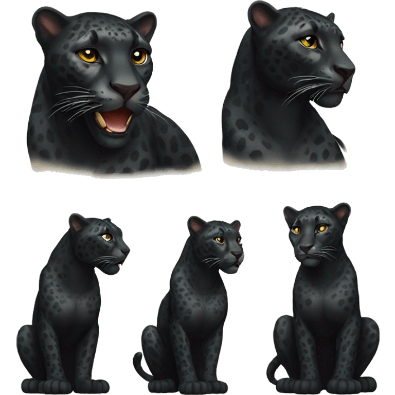 black leopard emoji