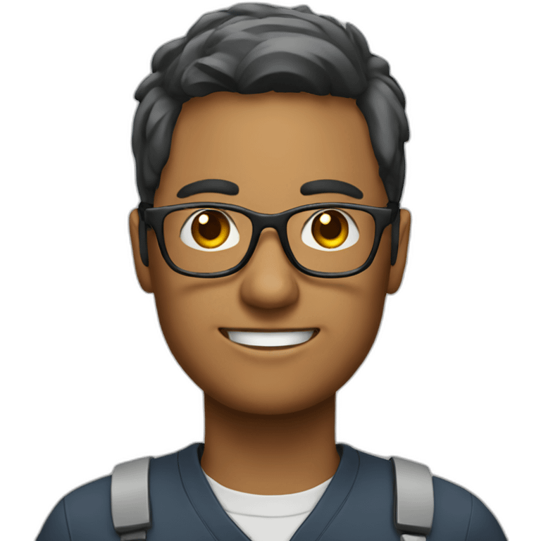 Computer technician with glasses emoji