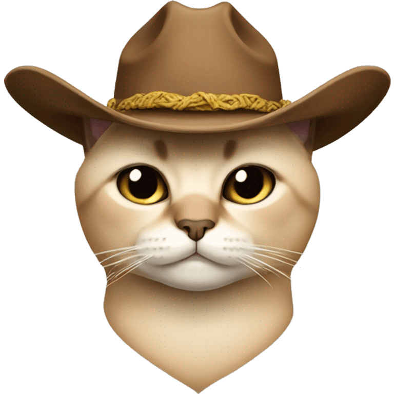 fat siamese cat cowboy hat emoji