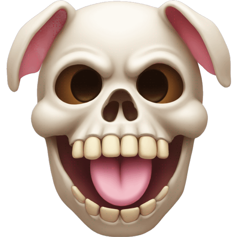 Skull and piggy emoji