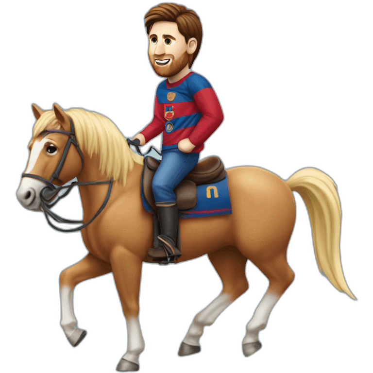 Messi sur un cheval emoji