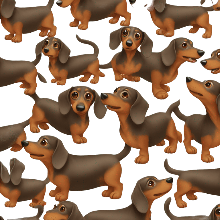 brown dachshund spotted emoji