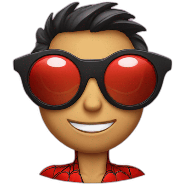 circle spider-man in a sun glasses emoji