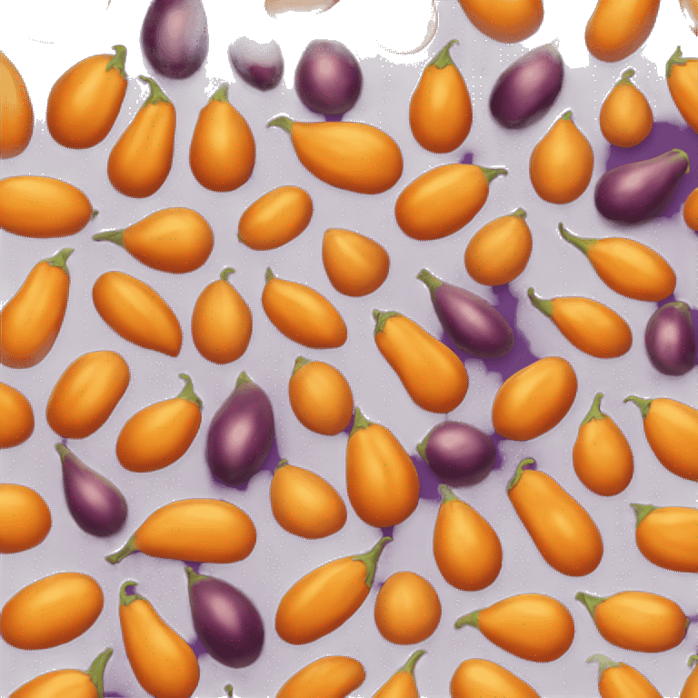 Orange eggplant emoji