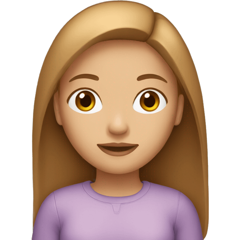 Girl with straight light brown hair emoji