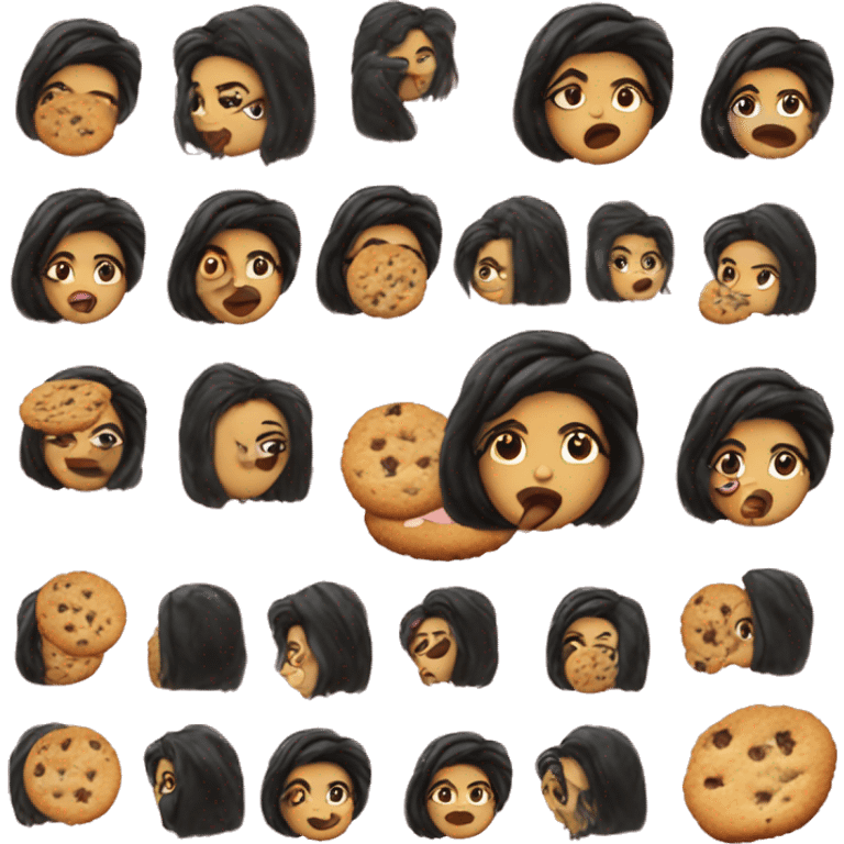 Amy winehouse eating a cookie emoji