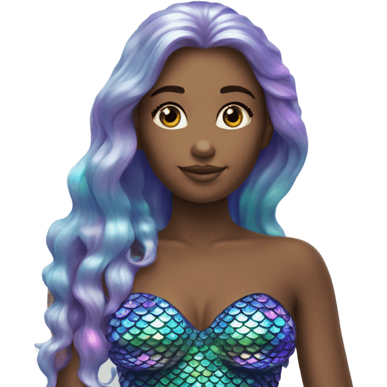 mermaid, model, magical, iridescent, mystical, shiny, holographic, highlights, scales  emoji