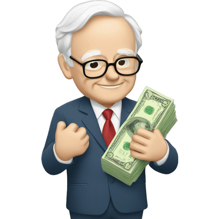 warren buffett hugging money emoji