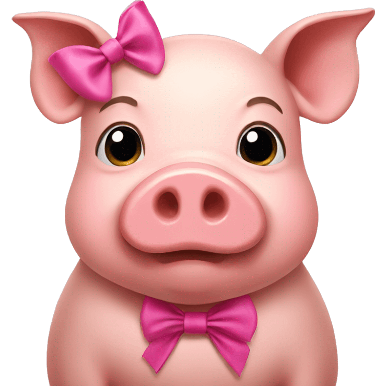 Pig with a bow emoji