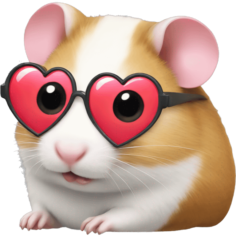 hamster with heart glasses emoji