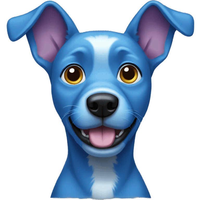 Blue dog emoji