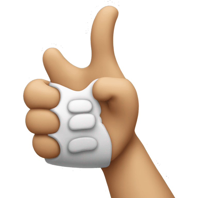 Thumbs up in a cast emoji