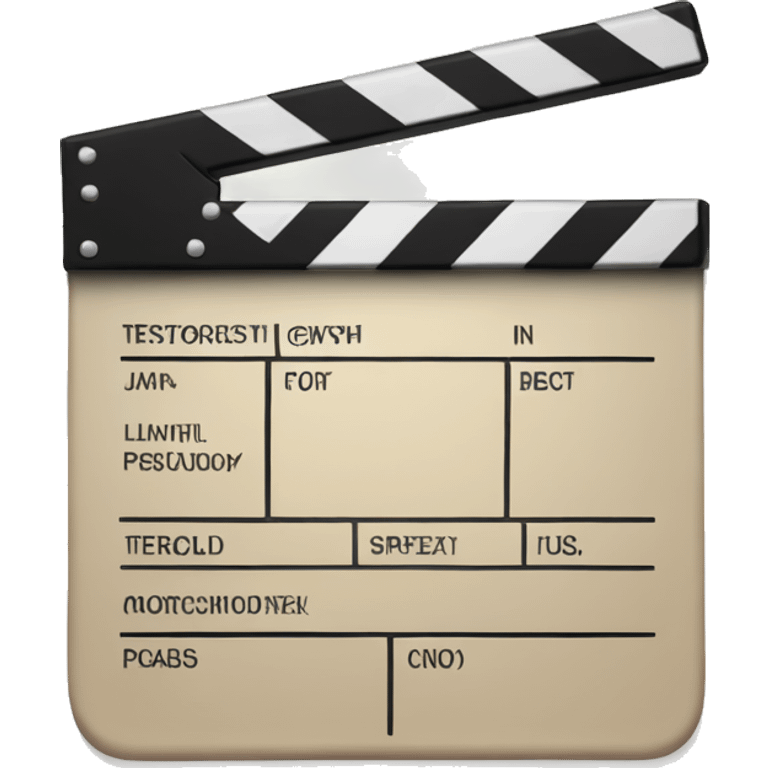 light beige clapperboard  emoji