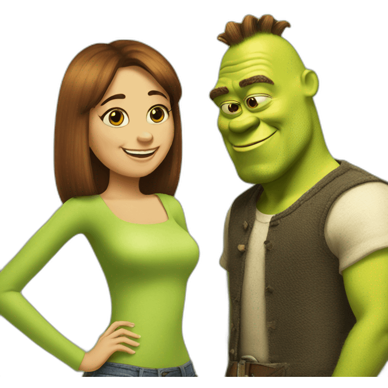 Shrek and Spongebob in a relationship emoji