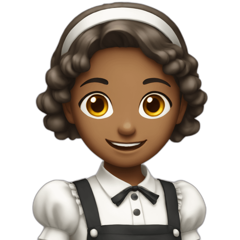 girl maid smile  young emoji