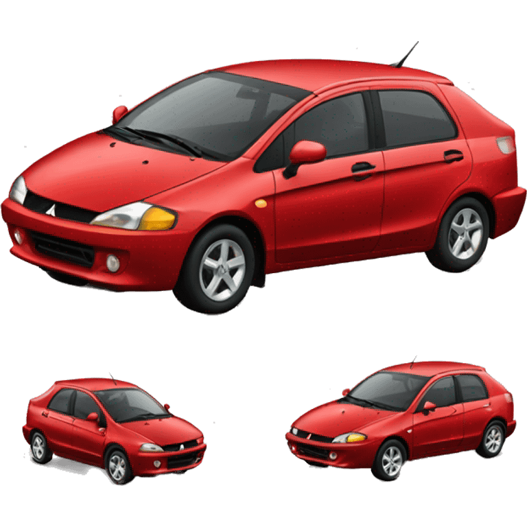 Red car mitsubishi colt 98 emoji