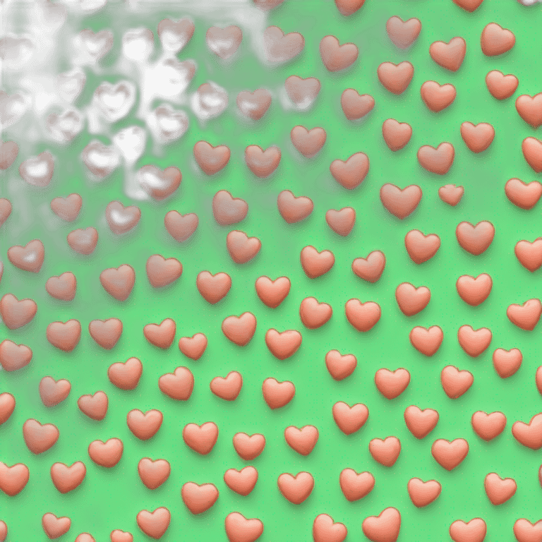 Heart and peache Green emoji