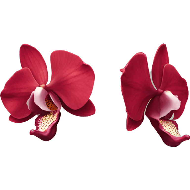 red orchid flower emoji