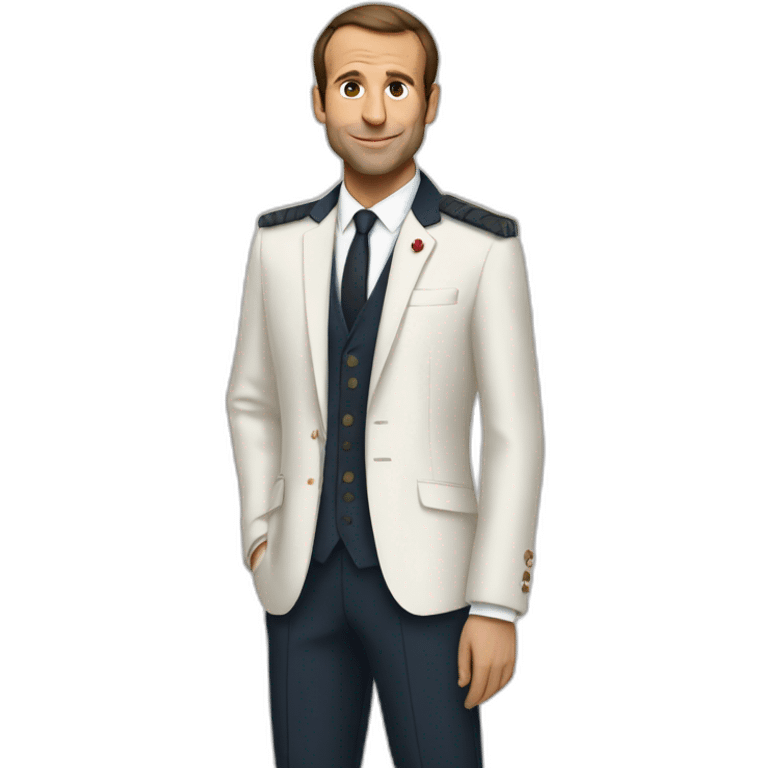 Macron wearing a saoudian dress emoji