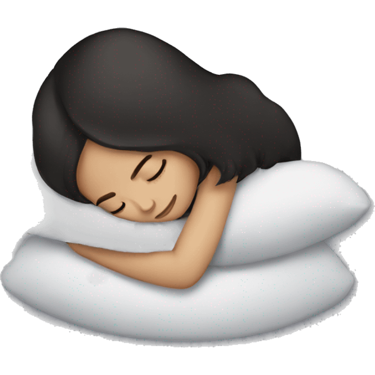 sleeping dark-haired girl emoji