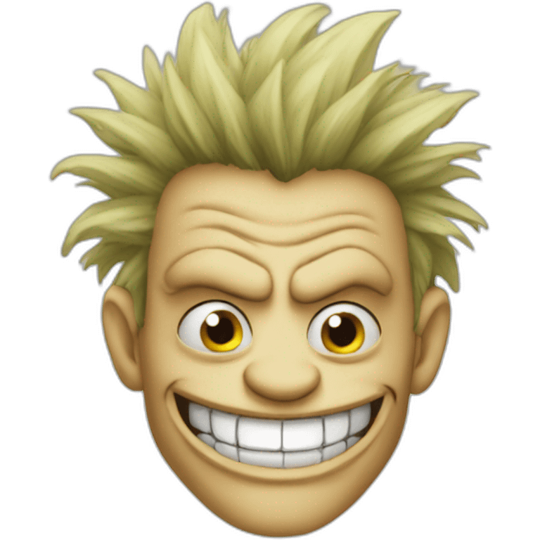 Buggy troll face one piece emoji