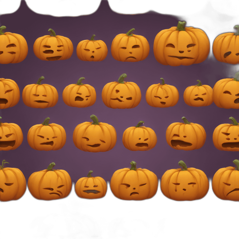 Tired pumpkin emoji