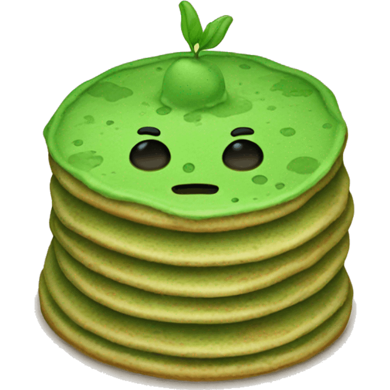 Green pancake emoji