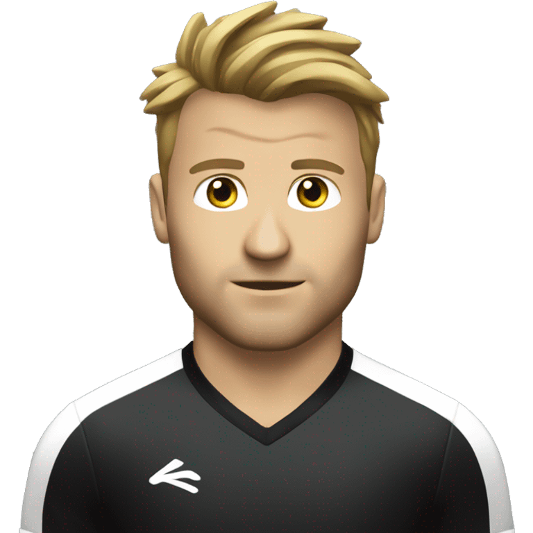 Ciro immobile footballer with black jersey no logo emoji