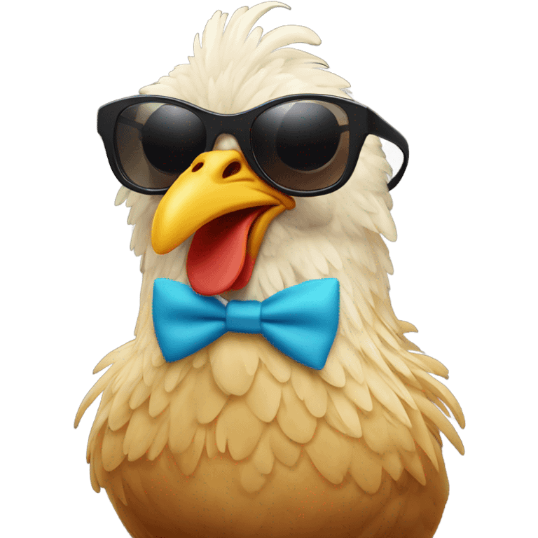 Chicken with sunglasses  emoji