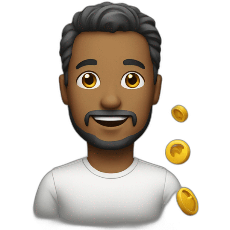 a man playing succor emoji