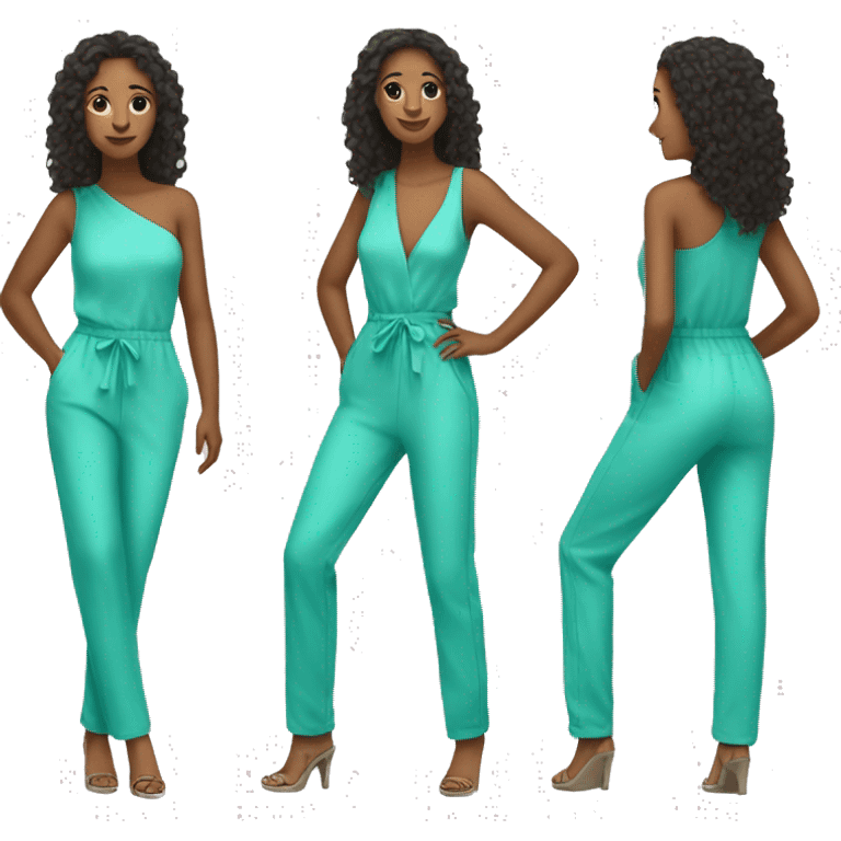 Vibrant jumpsuit like coral or turquoise. emoji