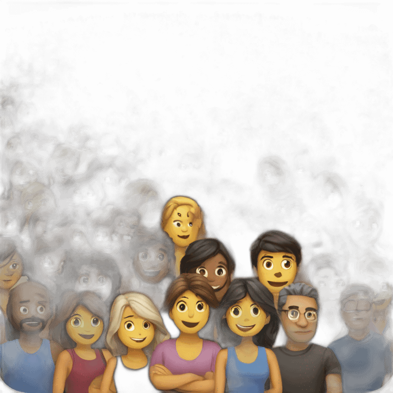 Large gathering of people emoji