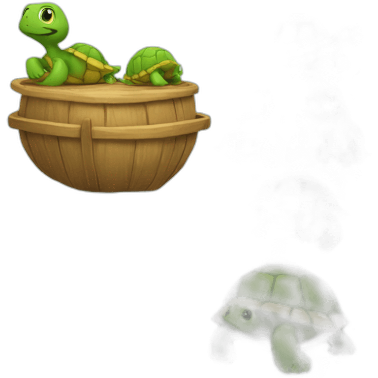 Chat fusion avec tortue emoji