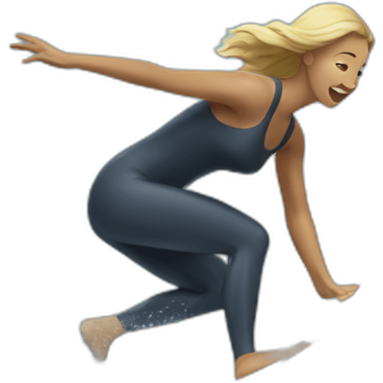 a woman surfing emoji