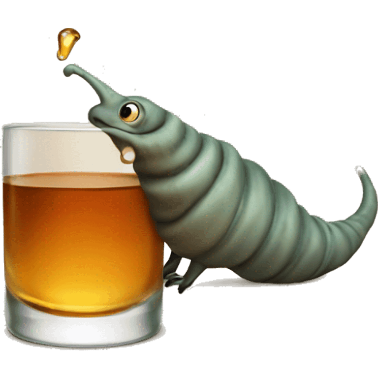 slug drinking whiskey emoji