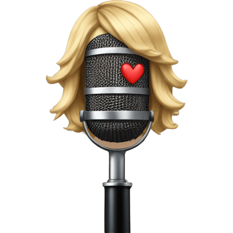 A microphone emoji with Taylor Swift’s signature style. emoji