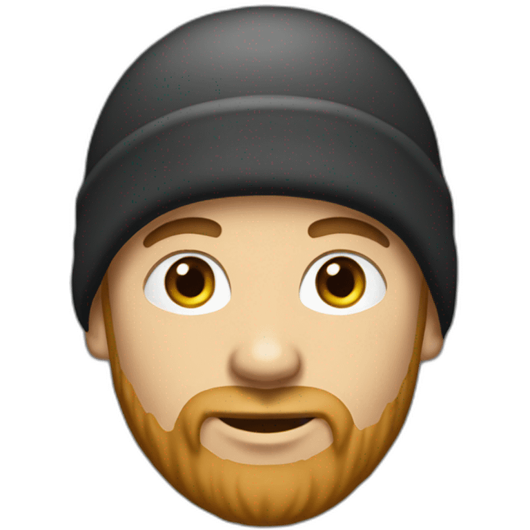 white-young-man-with-no-hair-and-long-brown-thick-beard-with-a-black-beanie-hat emoji